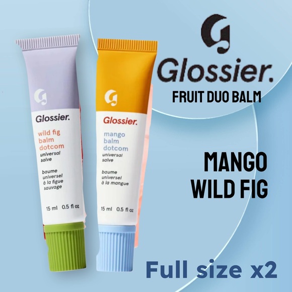 *🆕📦*NEW* GLOSSIER | 2️⃣FULL| Fruit duo Balm Dotcom - Mango & Wild Fig - Picture 1 of 16